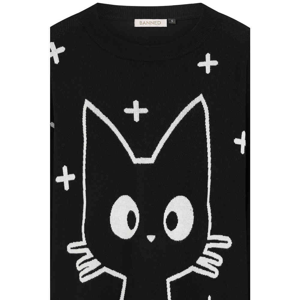 Banned - Lumi Pull en tricot - Noir/Blanc